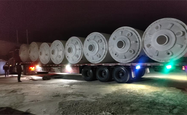 张掖锥底桶交付现场